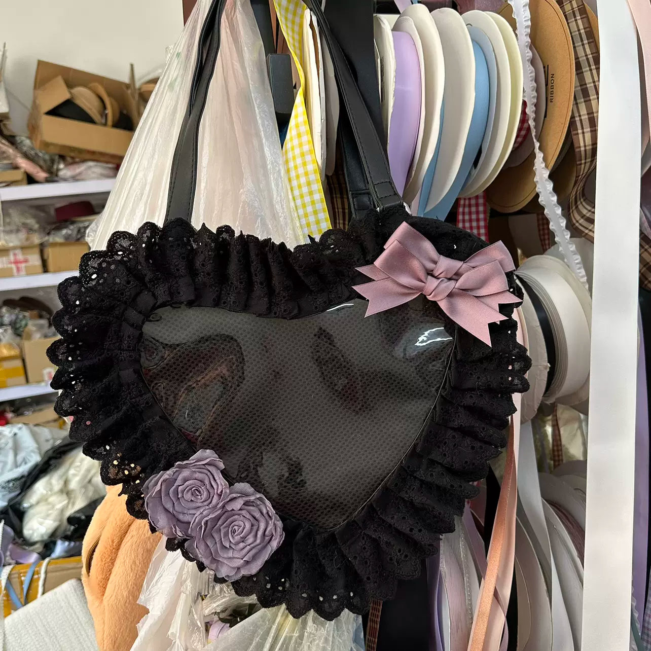 Sweet Lolita Bag Heart-shaped Lace Bag Multicolors - image 18