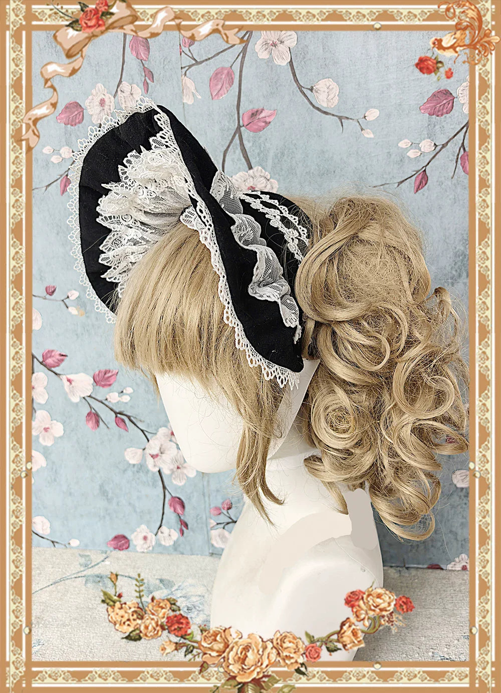 Mirror Doll - Old School Lolita Tiered Hem JSK with Polka Dot Lace and Accessories - image 33