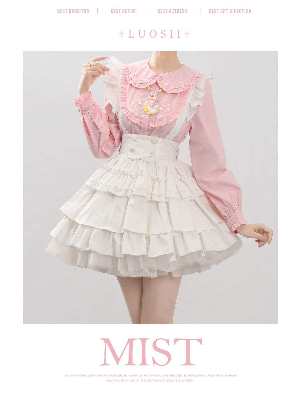 Sweet Lolita Blouse Doll Collar Shirt with Bubble Sleeves - image 18