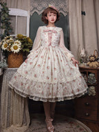 Woody Rose - Elegant Floral Lolita JSK Dress - image 10