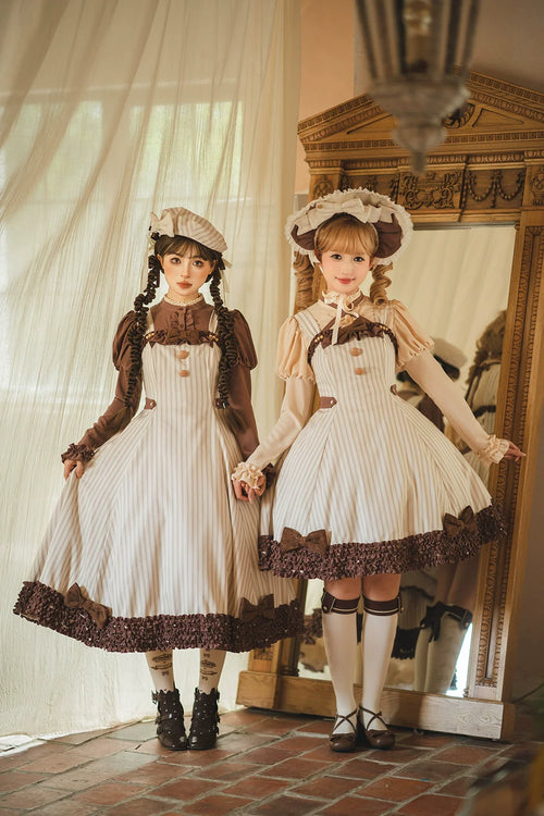 Classic Lolita JSK Customized Stripe Lolita Dress - image 1