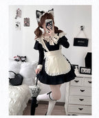 Kiss Kiss - Vintage Maid Lolita OP Dress and Apron - image 10