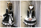 Little Bunny Bakery - Old School Lolita Cotton JSK Dress, Bunny-ear Heart Apron and Accessories - image 17