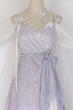 Han Lolita Dress Side Slit Purple JSK Dress - image 22