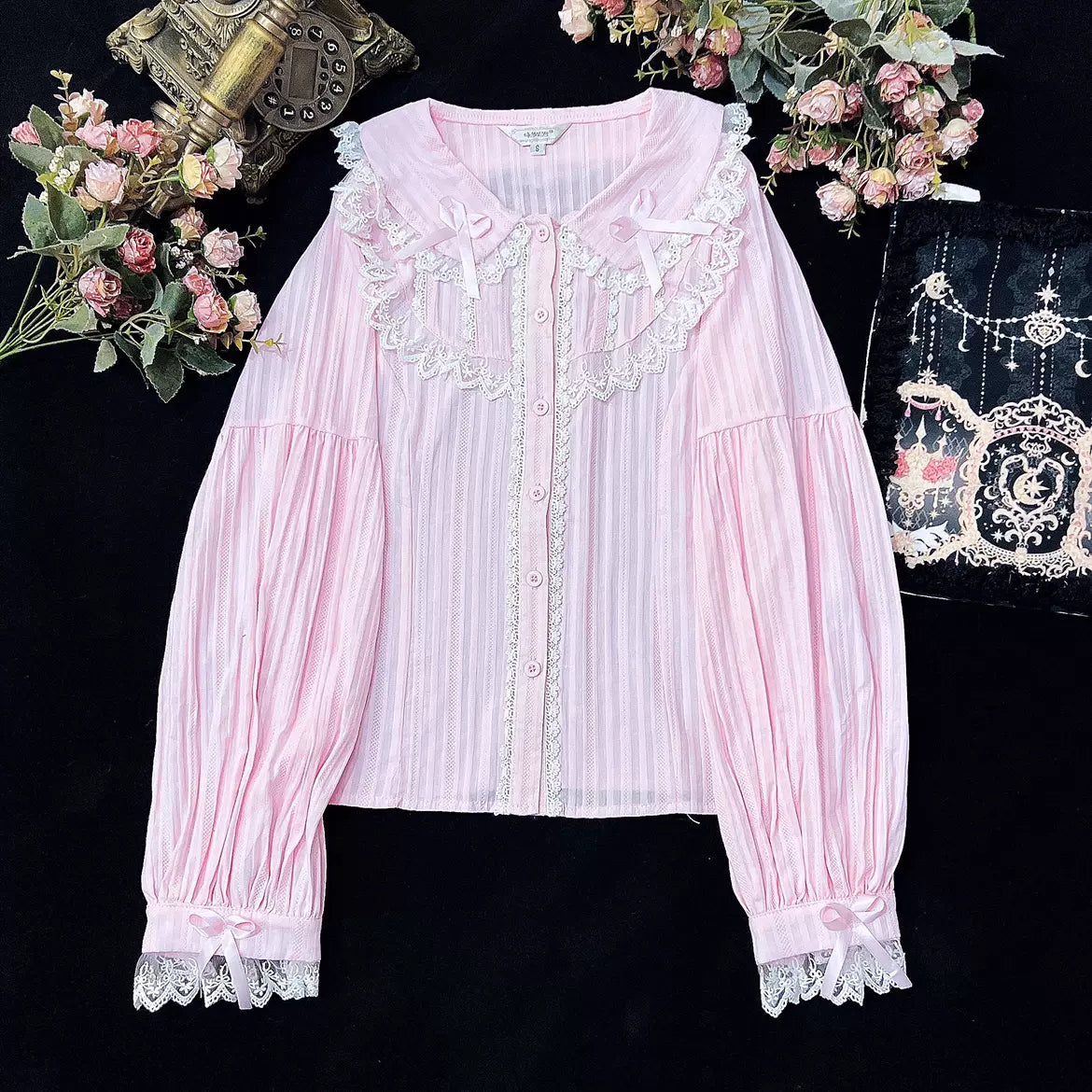 Summer Short Sleeve Cotton Lolita Blouse - image 25