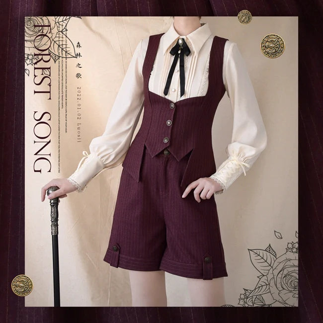 Griffin's Appointment - Vintage Lolita Pointed Collar Blouse - image 8