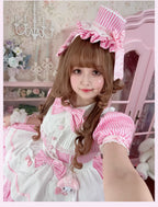 Candy Shop Manager - Old School Lolita Striped OP Dress, Detachable Apron - image 31