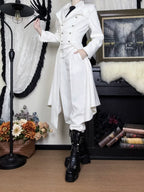 Eternal Moonlit Night - Ouji Lolita Coat, Double-Breasted High-Low Hem - image 13
