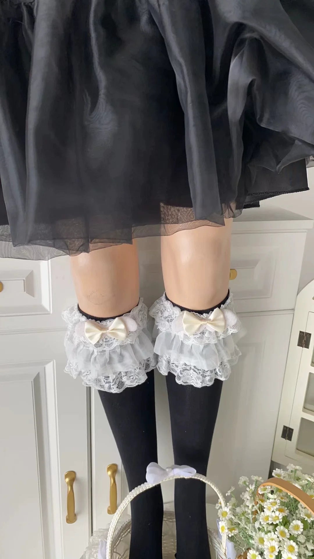 Ribbon Bow Lolita Calf Socks and Sock Covers Collection - image 13