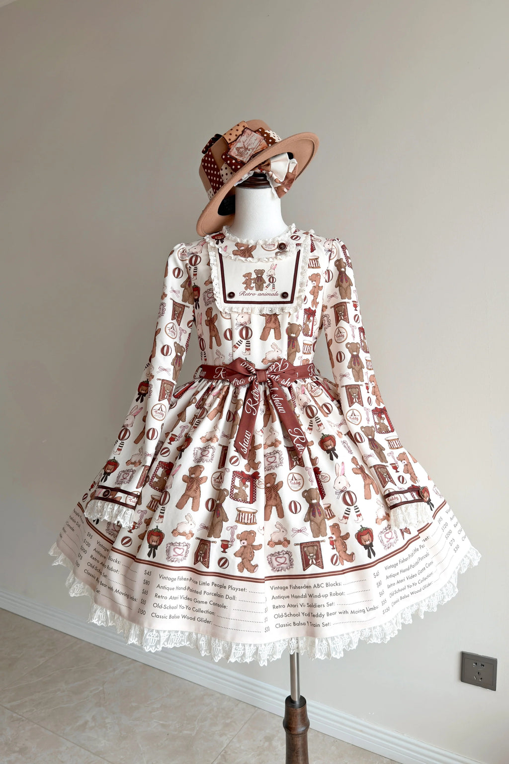 Teddy Bear Daily News Sweet Vintage Lolita Dress JSK and OP Series and Accessories - image 7