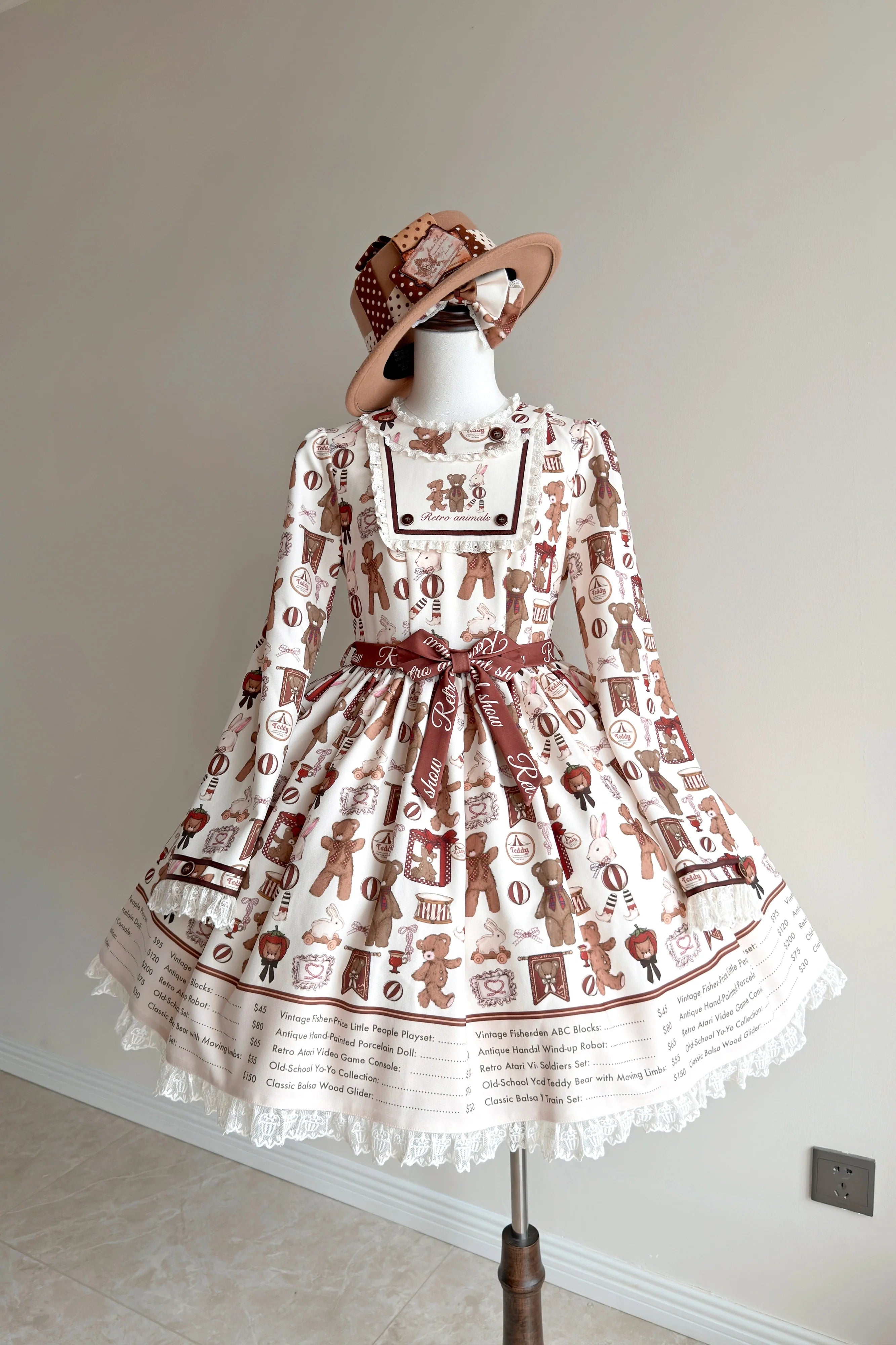 Teddy Bear Daily News Sweet Vintage Lolita Dress JSK and OP Series and Accessories - image 7