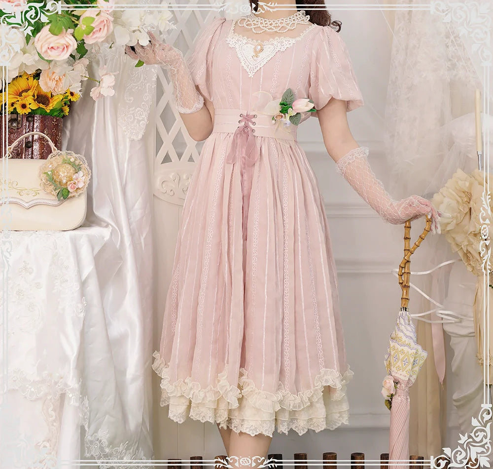Tulip - Classic Lolita Short Sleeve OP Dress - image 7