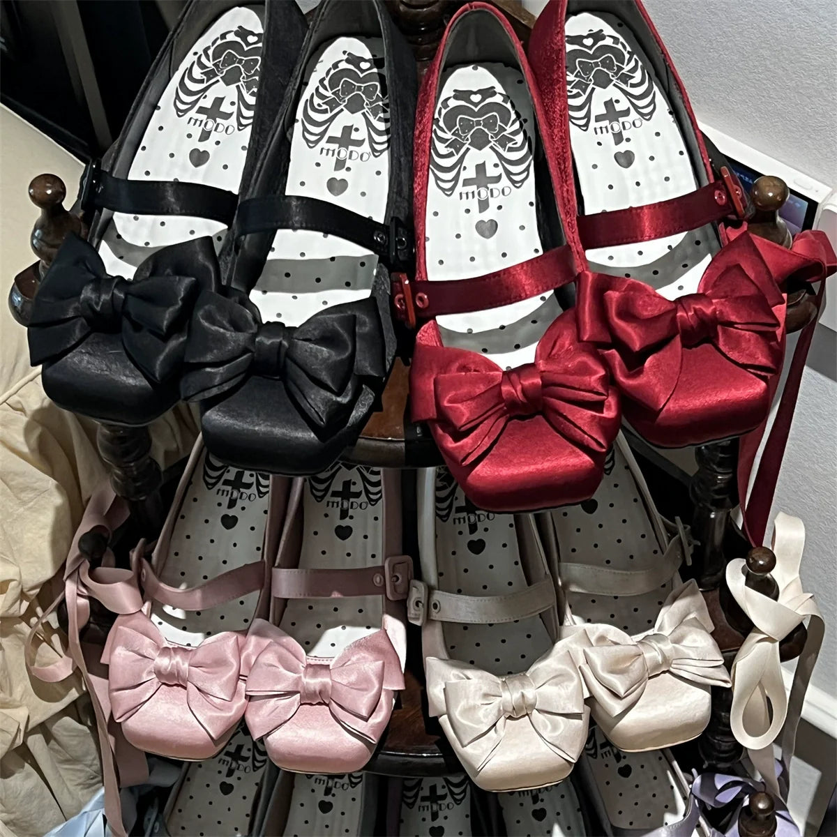 Sisi Elegant Satin Square-Toe Lolita Shoes - image 2