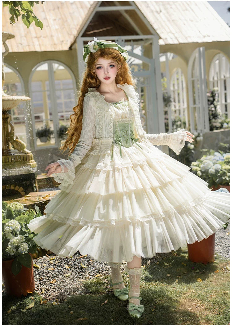 Lily of the Valley Whisper - Embroidered Classic Lolita Corset JSK Dress - image 15
