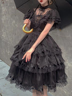 Castle Night - Dark Themed Gothic Lolita OP - image 9