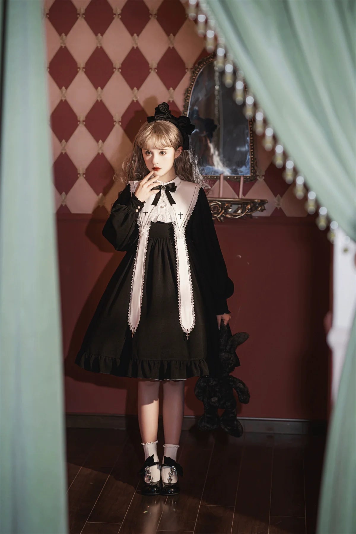 Black Nun - Gothic Lolita OP Dress - image 9