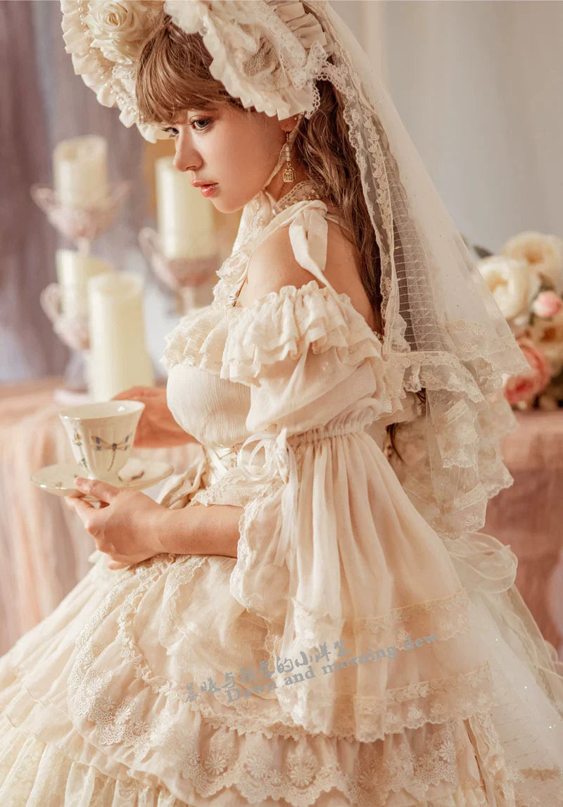 Elegant Lolita OP Dress Sunrise Elf Long Dress - image 16