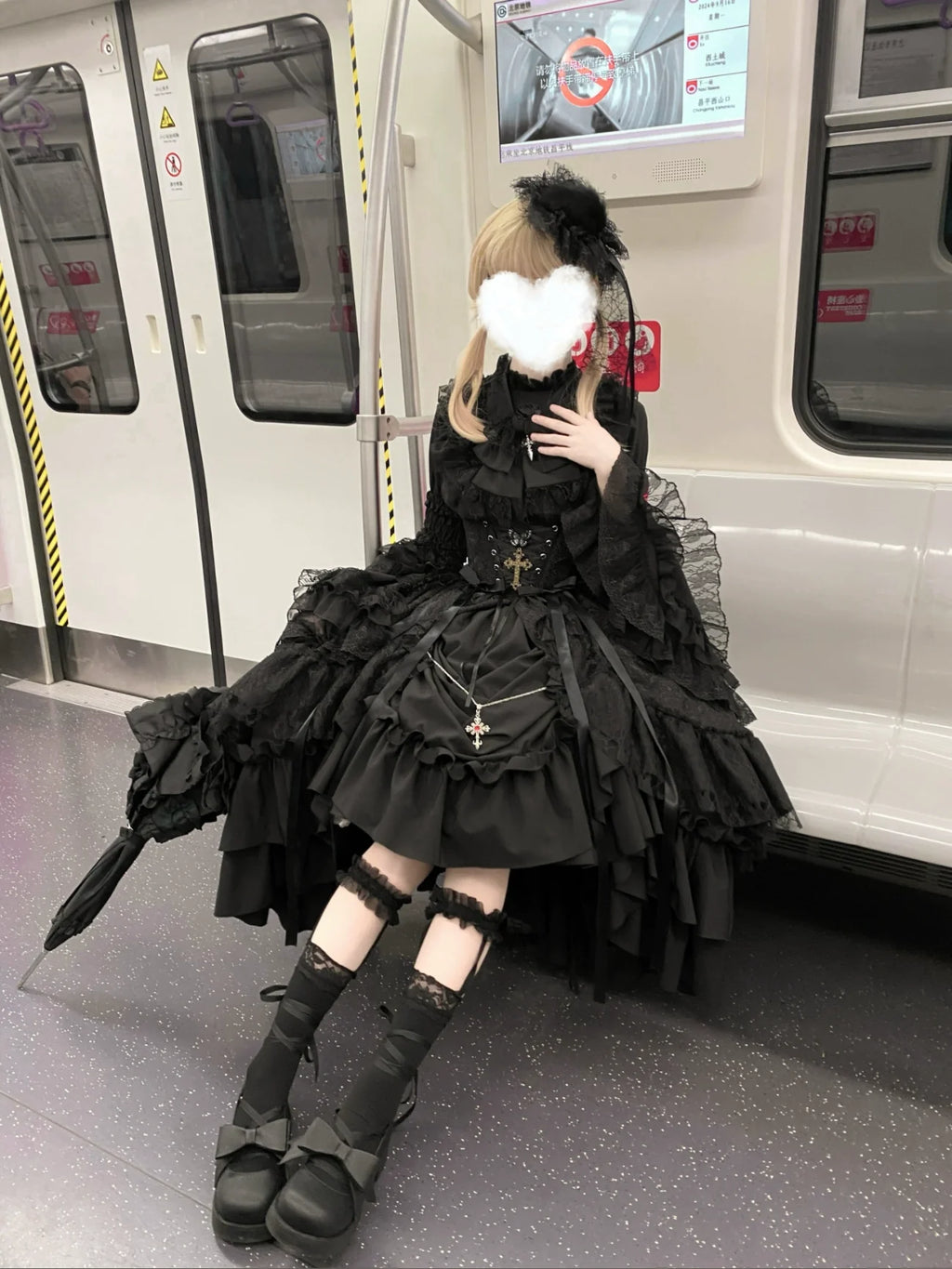Eternal Taboo - Gothic Lolita Dress with Princess Sleeve Shirt - image 11