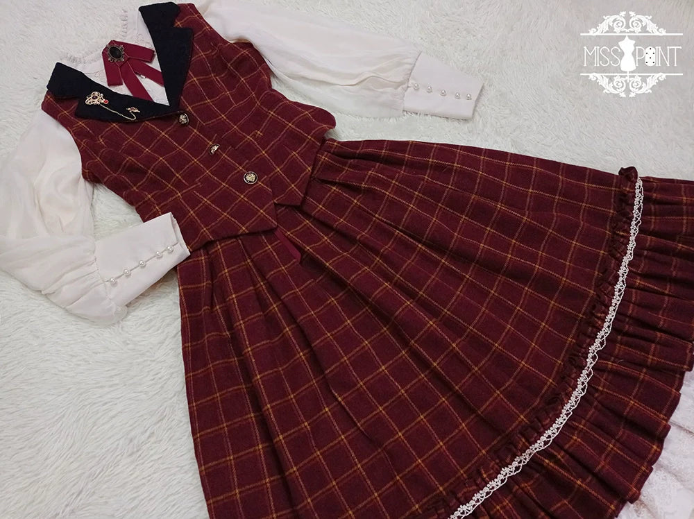 Rose - Elegant Lolita Fishbone Grid Skirt Customized - image 75