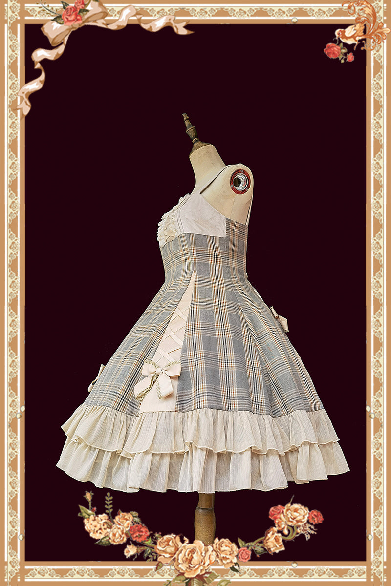 Memoirs of Backlight - Elegant Plaid Lolita JSK Dress - image 4