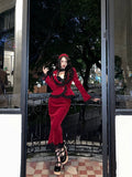 Poisonous Apple - Burgundy Lolita Jacket and Fishtail Skirt Options - image 2