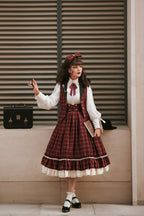 Rose - Elegant Lolita Fishbone Grid Skirt Customized - image 33