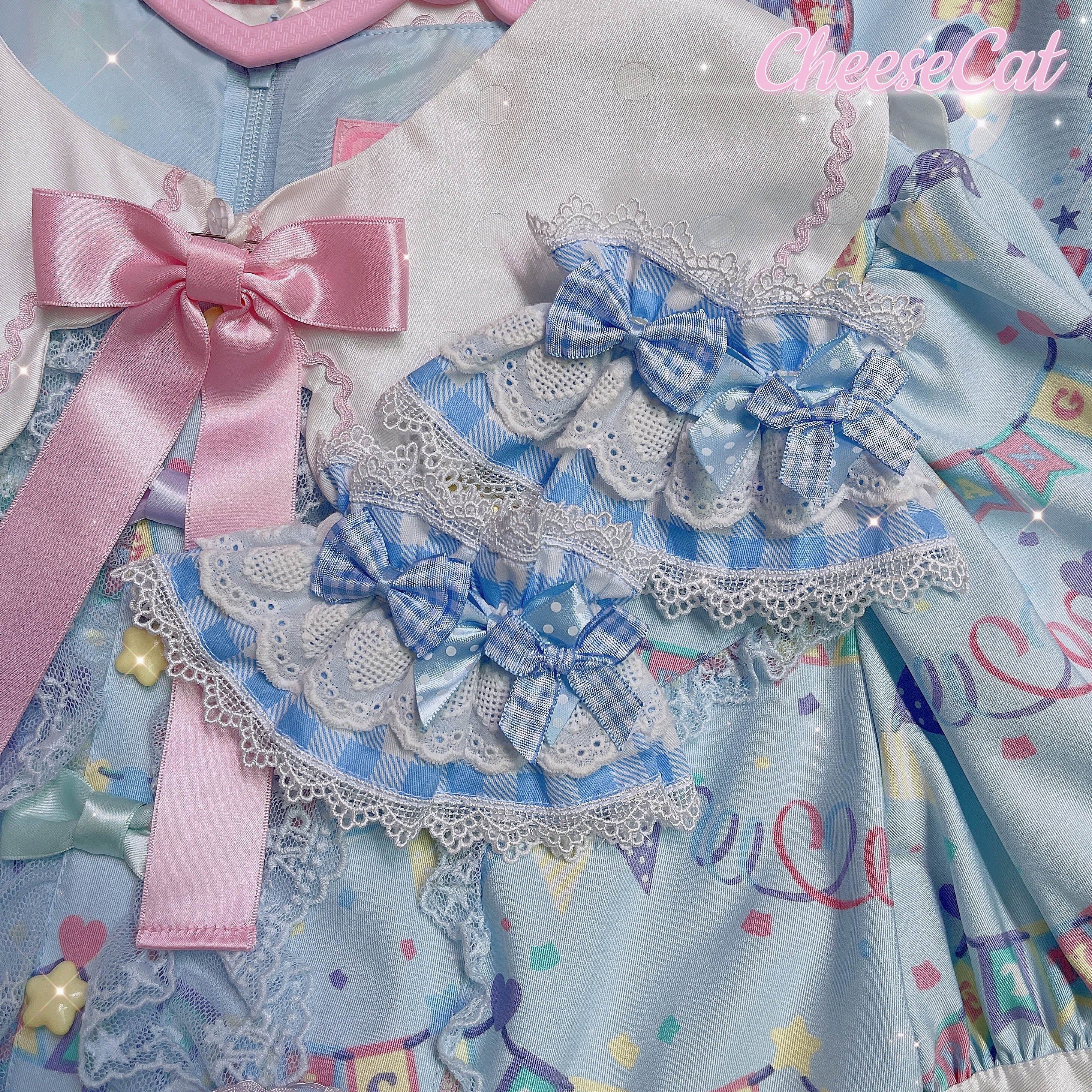 Cheese Cat - Sweet and Playful Strawberry Gingham Lace Cuffs - image 42