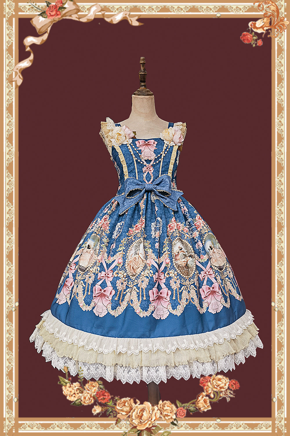 Fairytale Town Prom - Printed Tea Party Classic Lolita JSK Suit - image 4