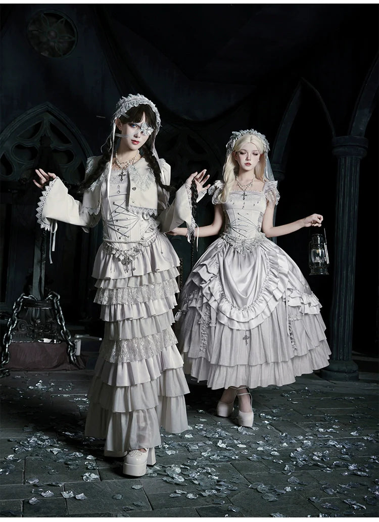 Humanoid Robot - Silver Gothic Lolita Mermaid Skirt Set - image 29