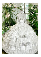 Love and Roses Princess Bridal Lolita Dress with Tiered Rose Skirt - image 30