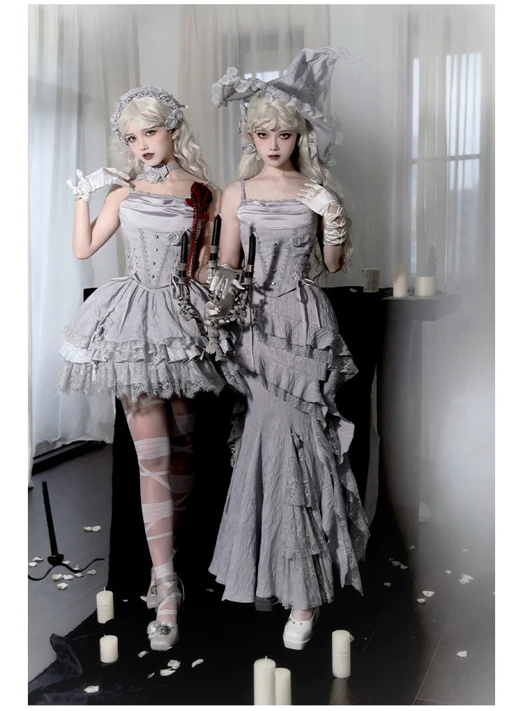 Twilight - Gothic Witch Lolita SK Suit Bodice Mermaid Dress - image 6