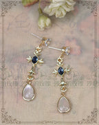 Classic Lolita Necklace & Earrings, Artificial Pearl Rhinestone - image 7