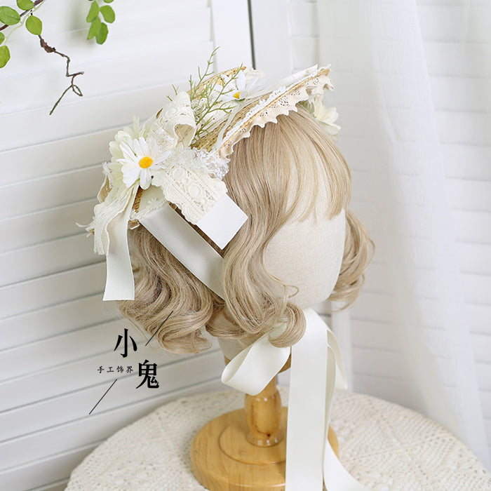 Flower Tea Party Lolita Straw Hat - image 4