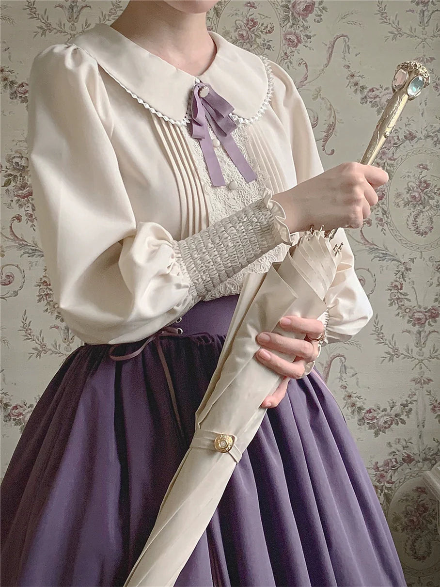 Countess's Autumn Travel - Vintage Lolita Shirt and Skirt - image 2