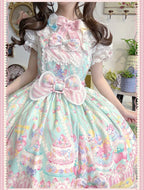 Macaron - Printed Sweet Lolita OP Dress and Old School JSK - image 13