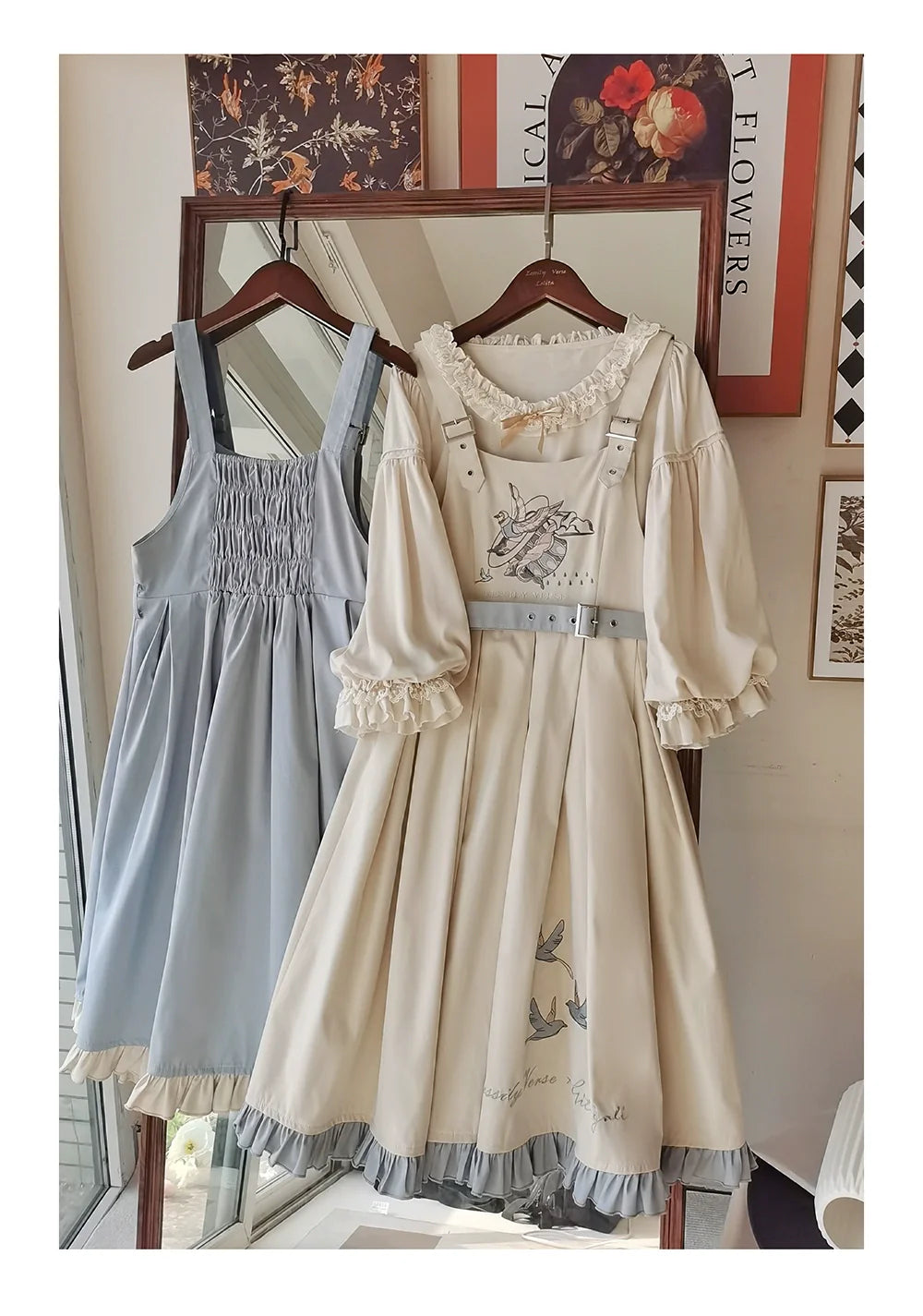 Flying Bird - Plus Size Elegant Lolita JSK Dress With Bird Embroidery - image 26