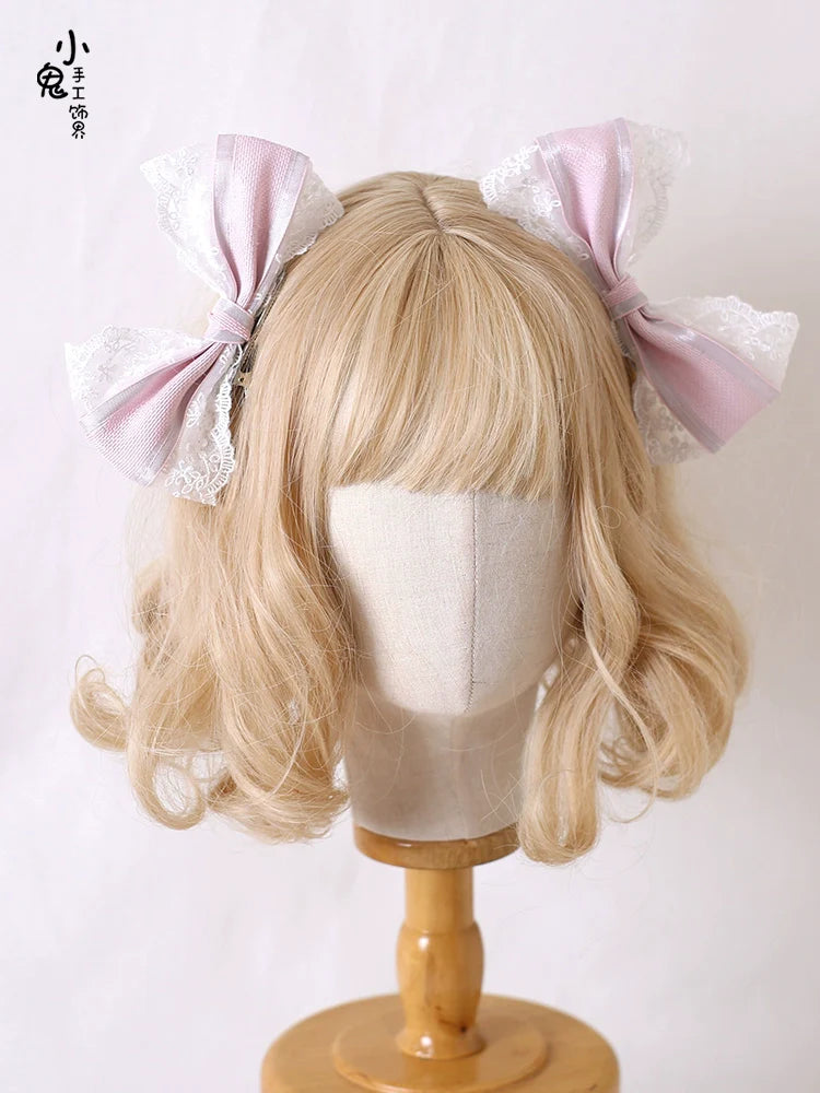 Sweet Lolita Handmade Christmas Pink Headdress - image 7