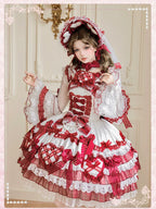 Heart of Love - Sweet Lolita Wedding JSK, Bow Details - image 10