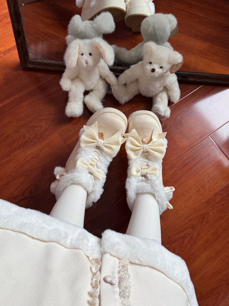 Warm - Winter Sweet Lolita Snow Boots Thick Sole Fleece Shoes - image 5