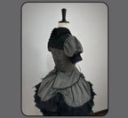 Striped Cross - Gothic Coordinated Lolita Set, Adjustable Blouse & Skirt - image 63