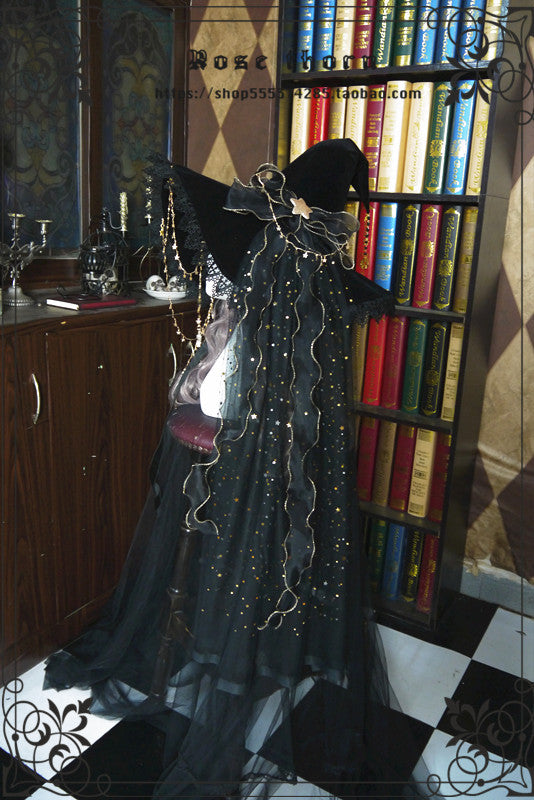 Twinkle Veil Lolita Halloween Witch Hat - image 18