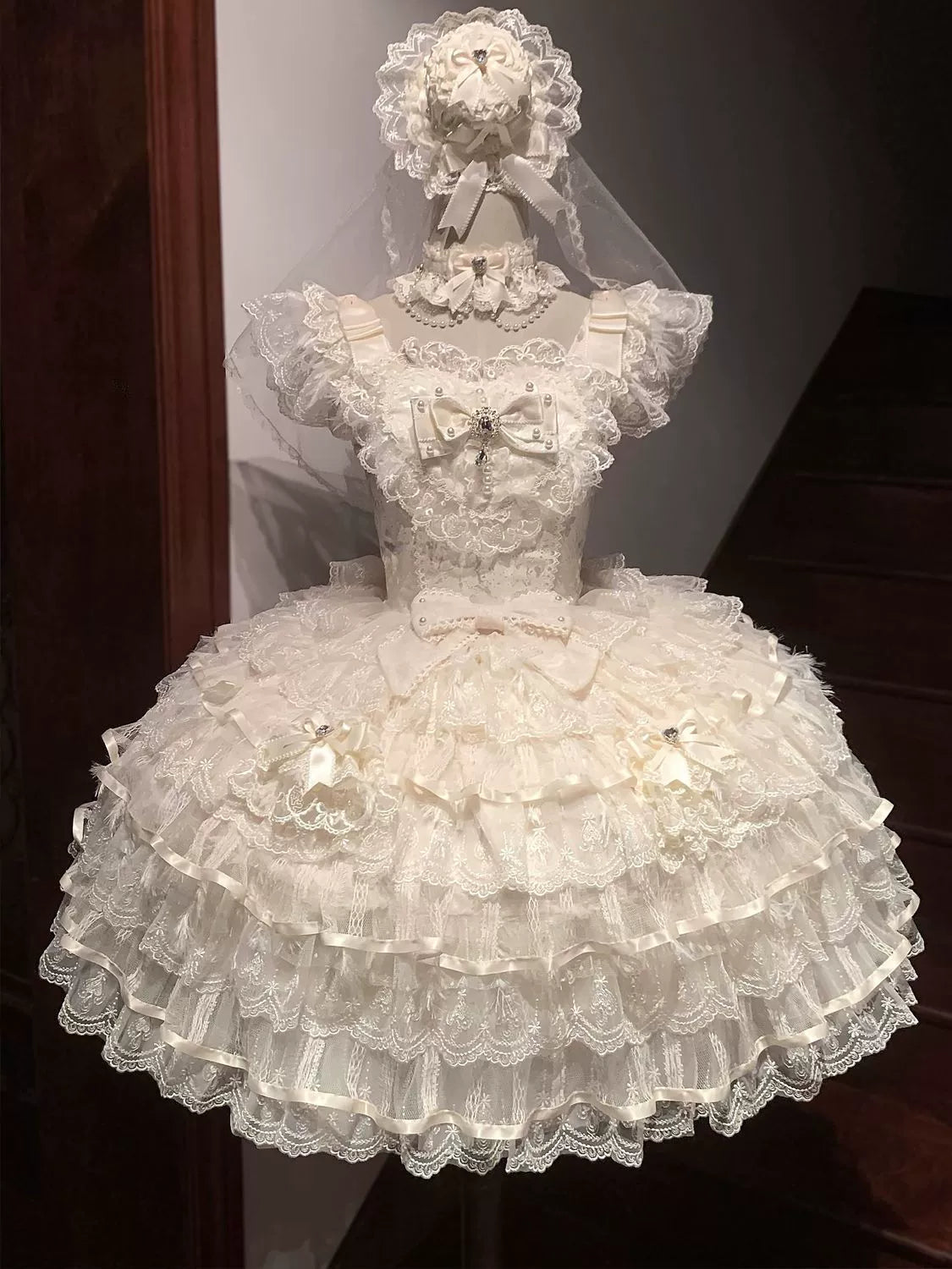 Feather's Ballad Wedding Lolita Tiered JSK Dress - image 2