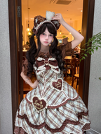 Plus Size Old-School Lolita Plaid JSK and OP Dress and Accessories - image 15