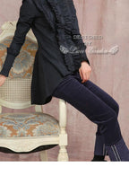 Gothic Tailed-Hem Blouse and Multi-Layer Lolita Skirt Set - image 17