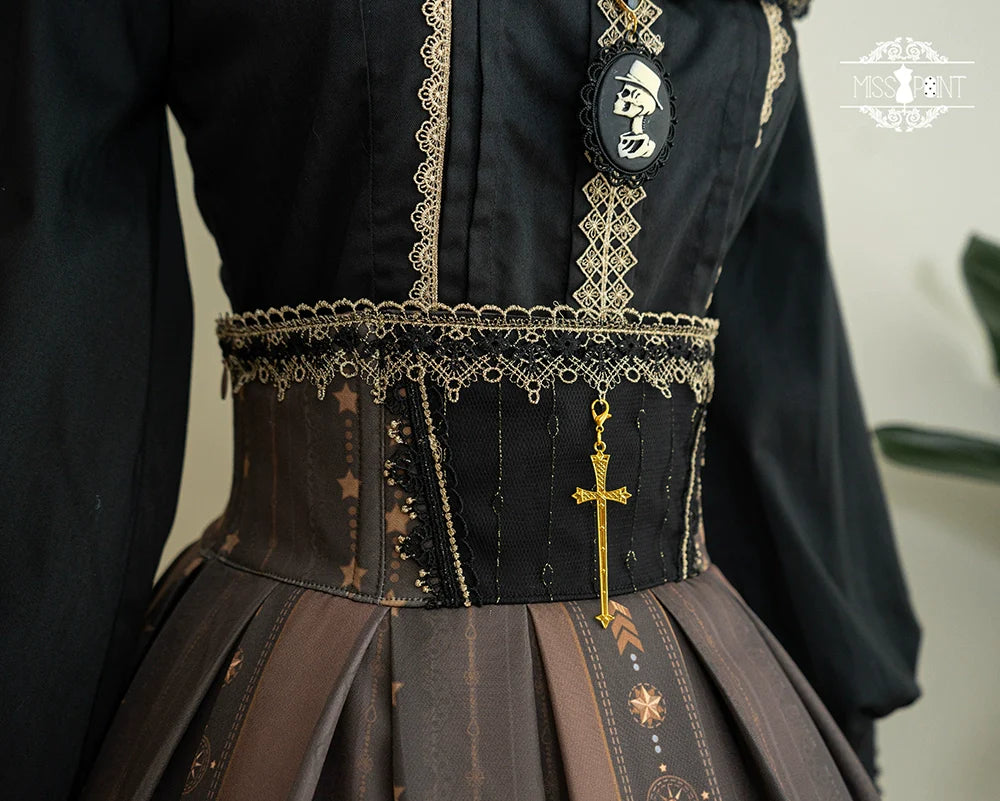 Demon Hunting Notes - Fishbone Gothic Lolita Skirt - image 50