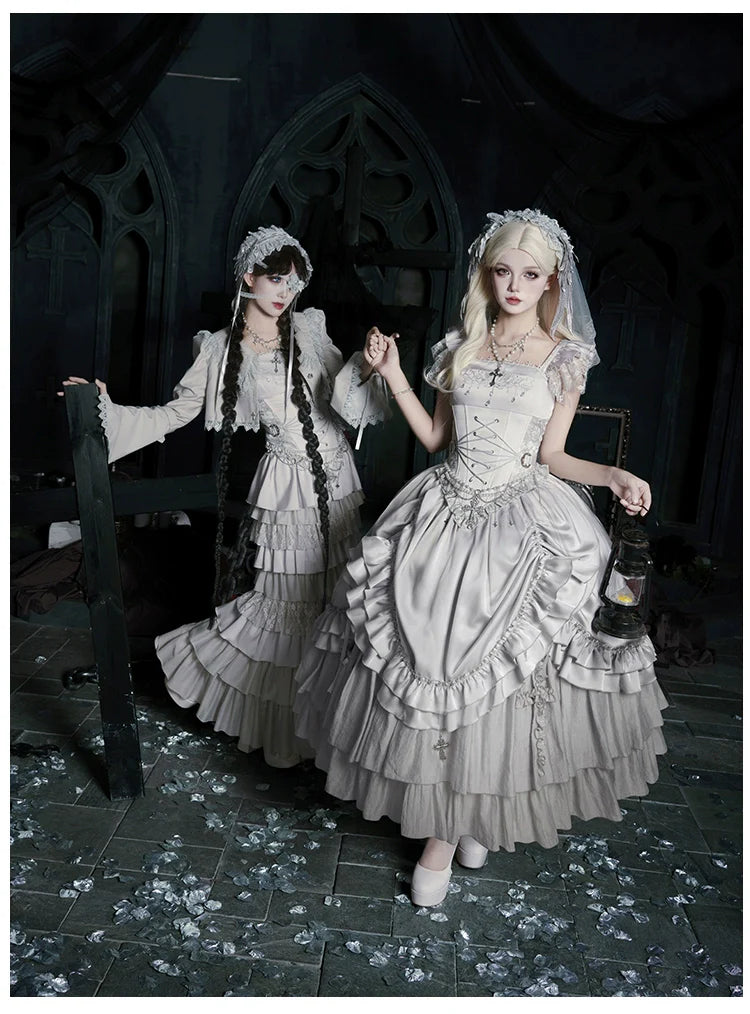 Humanoid Robot - Silver Gothic Lolita Mermaid Skirt Set - image 26