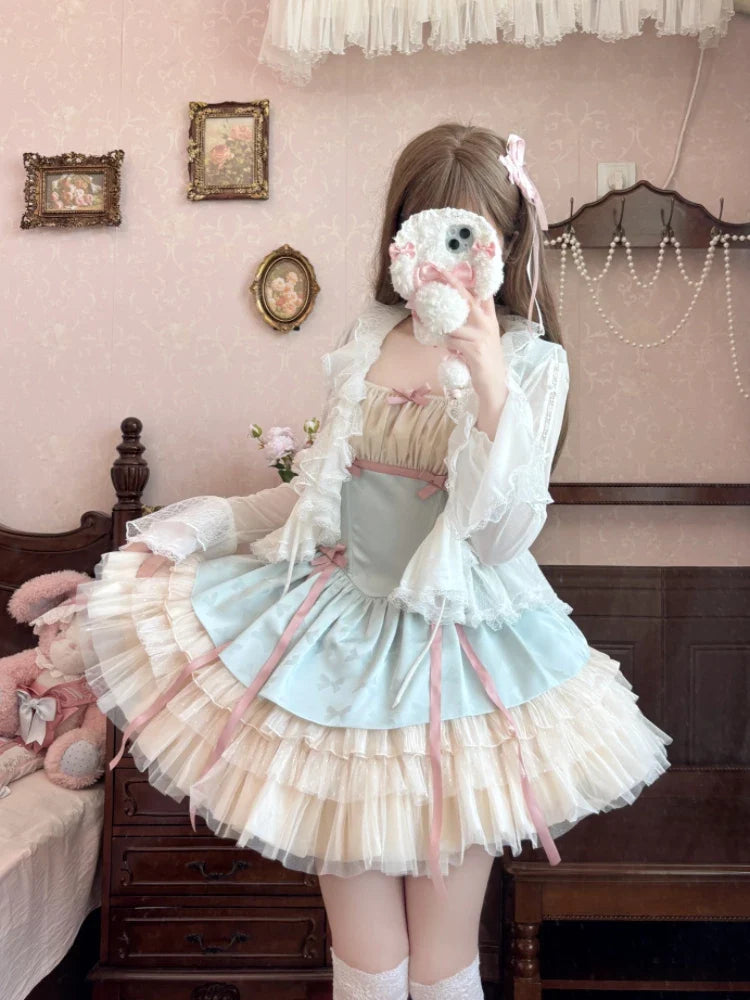 Mist Cardigan - Lightweight Sweet Lolita Bolero, Ruffle Details - image 12