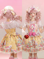 Sweet Candy House Yellow Unicorn Print Sweet Lolita Suspender JSK - image 5
