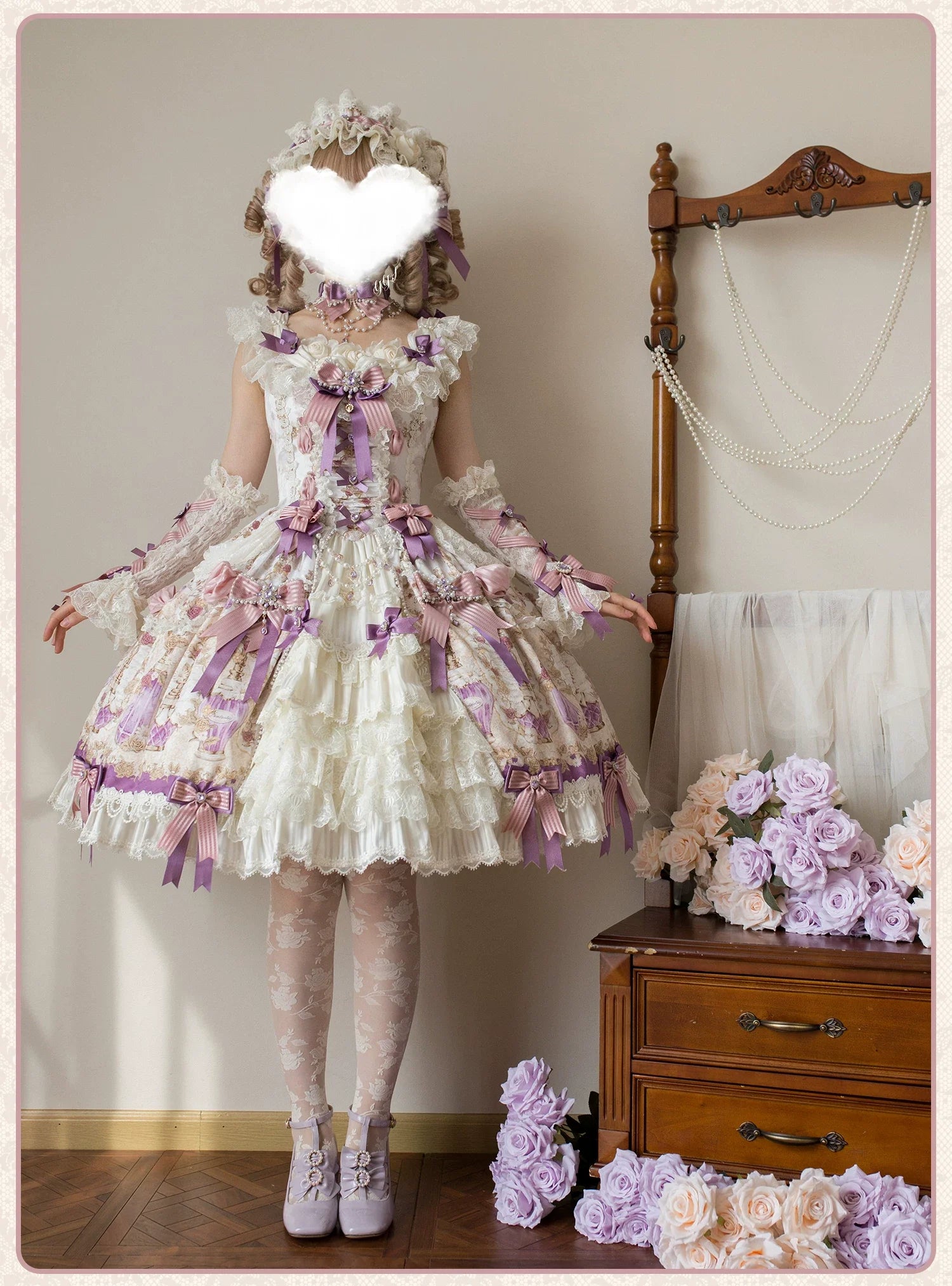 Antique Gem Fragrance - Classic Lolita OP and JSK Dress Sets - image 11