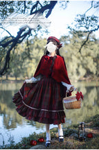 Little Red Riding Hood - Vintage Lolita Cape & JSK Dress Set - image 1